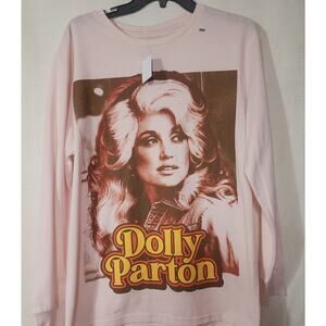 Dolly Parton pink long sleeve shirt men's Medium NWT